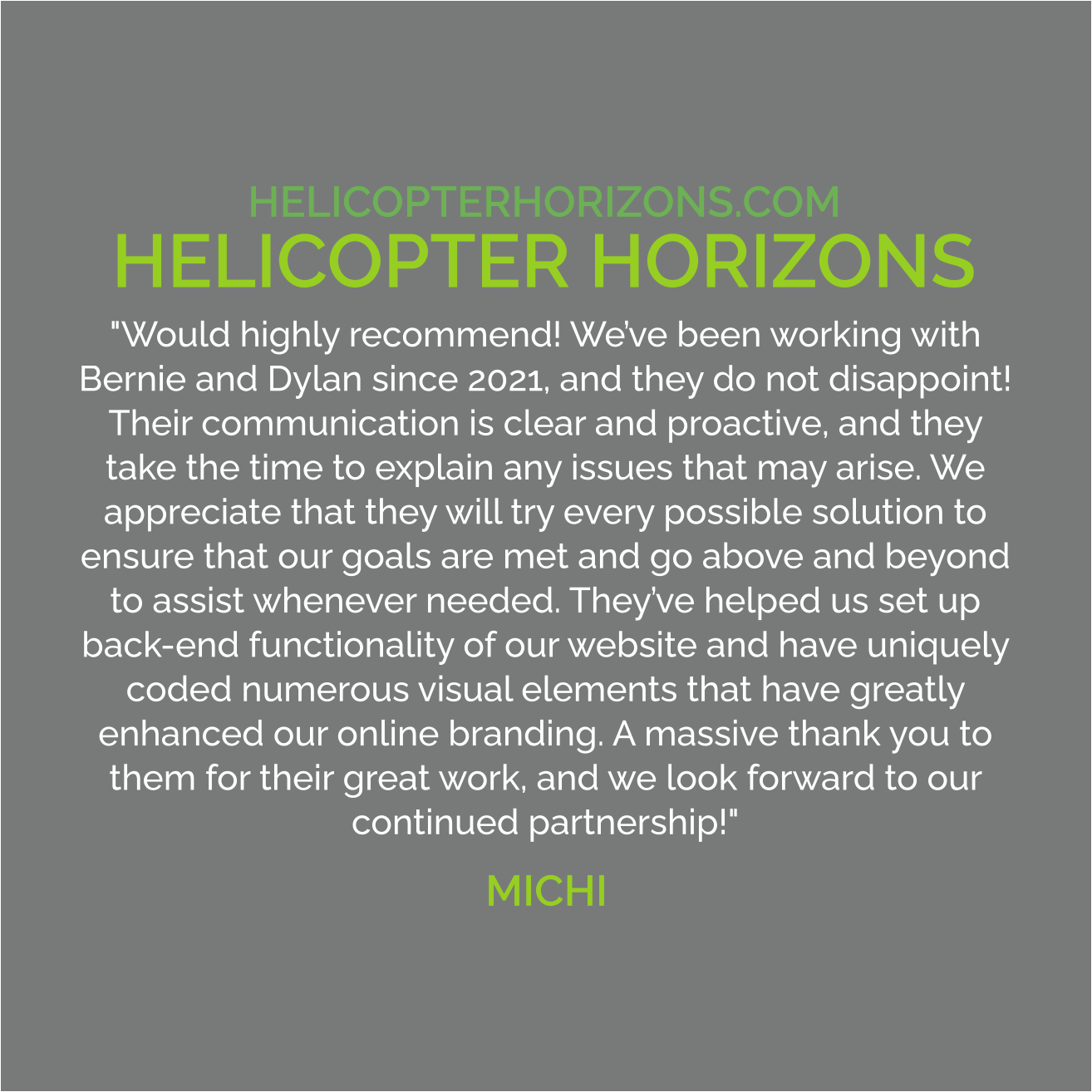 Helicopter Horizons Review