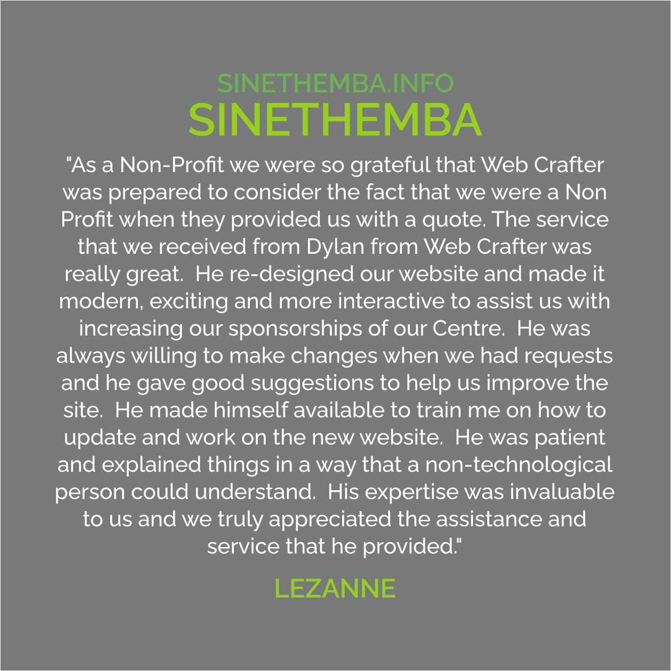Sinethemba Review